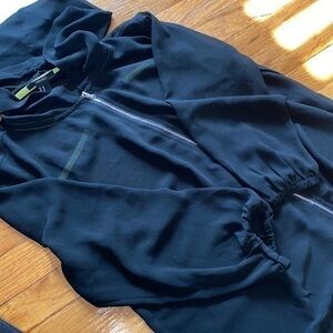 Zip hooded Forever 21 sheer top with pocket size M.